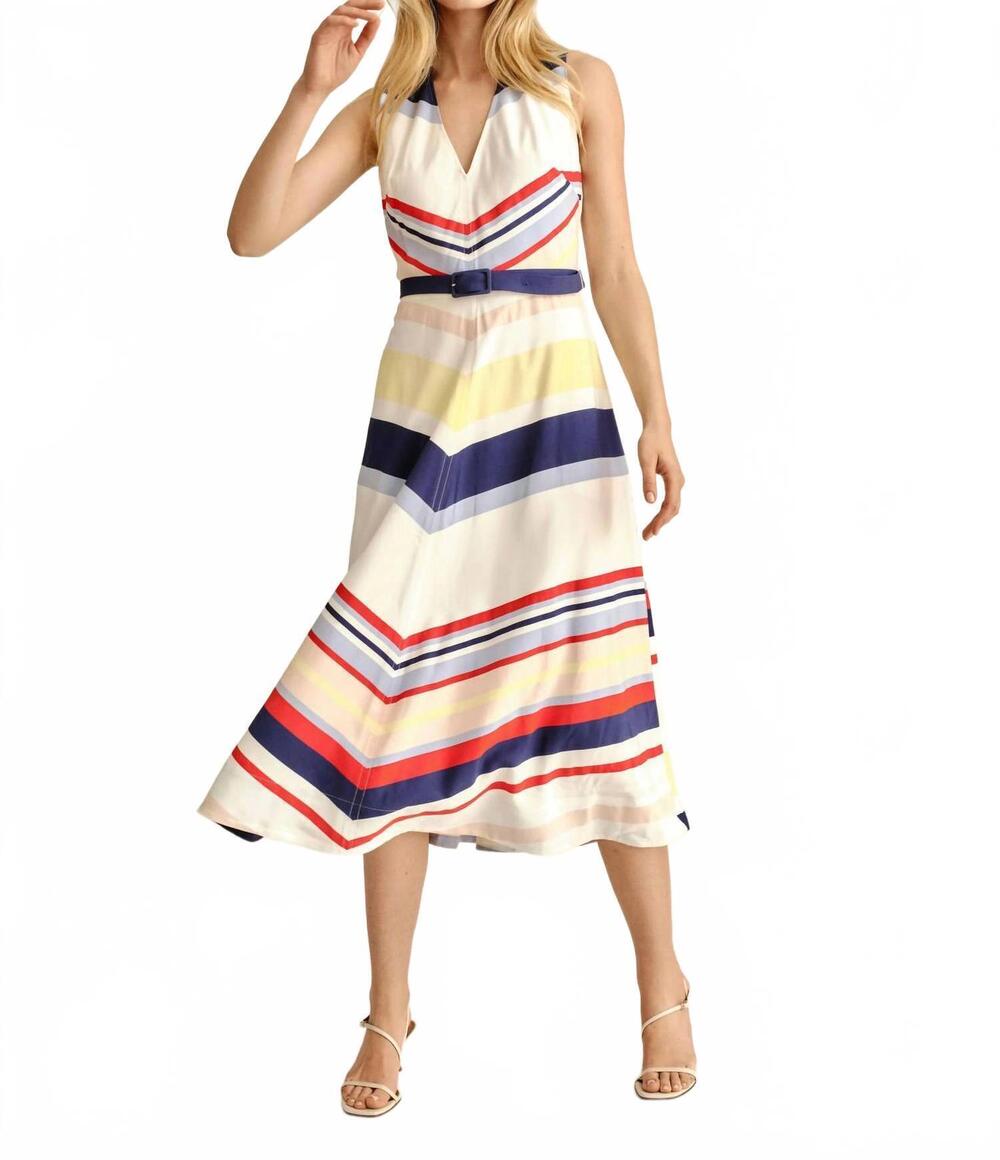 NEW CARTOLINA NANTUCKET monica mini dress in nantucket stripe